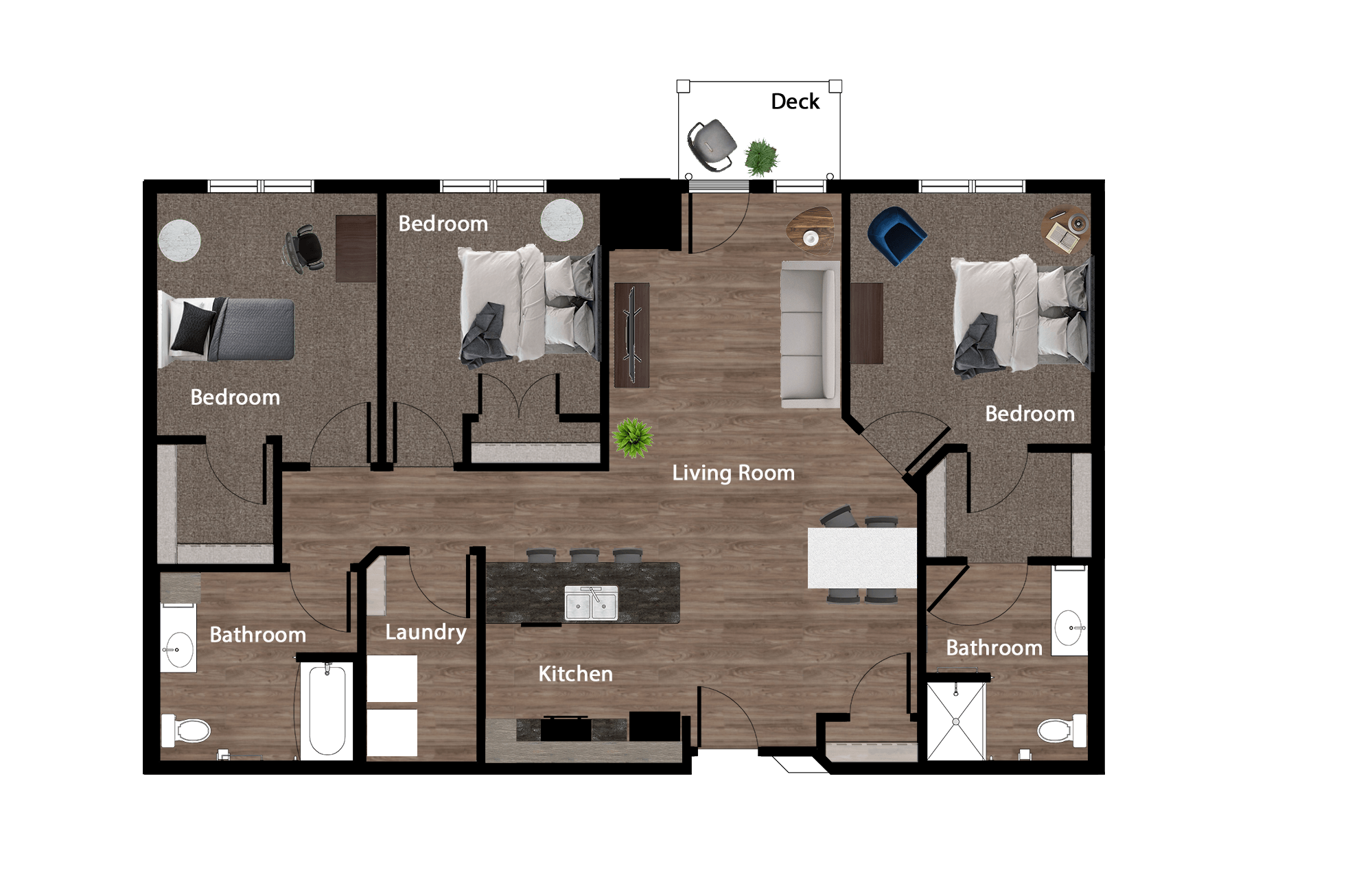 Floor Plans of Vista Apartments in St. Joseph, MN